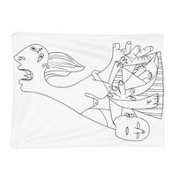 Pablo Picasso Don Quixote Spanish Artist Blanket Soft Warm Flannel Throw Blanket Bedspread for Bed Living room Picnic Home Sofa Size: 75*100cm, Weight: 230 GSM