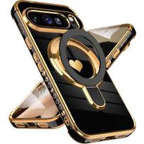 Compatible with Pixel 10 Pro XL Magnetic Stand Phone Case Google 9A Airbag Shockproof Soft Protective Cover Love Heart Cross-Border Google Pixel 7A