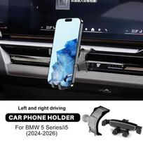 Gravitacinis telefono laikiklis Magnetinis automobilinis laikiklis BMW 5 serijai G60 i5 2024-2026 m. - Prietaisų skydelio oro ventiliacijos spaustukas Universalus laikiklis 1pc Wireless Charger juoda