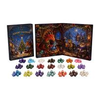 -Day Dice Advent Calendar with Christmas Countdown and Dice Set for Tabletop Role-Playing Games and One Size