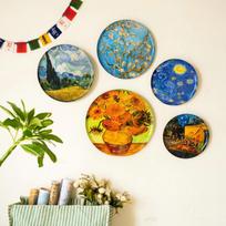 Van Gogh Wall Plates For Home Decoration, Wall Decor Items For Living Room blue