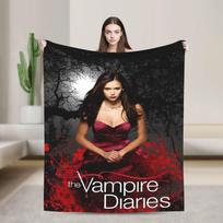 Damon Salvatore Blankets The Vampire Diaries Plush Funny Breathable Throw Blankets for Home Autumn/Winter Size: 75*100cm, Weight: 230 GSM black