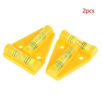 2 vnt. Mini T tipo gulsčiukai, matavimo instrumentas, trikampis gulsčiukas, T tipo gulsčiukas su burbulu, plastikiniai matavimo įrankiai 2Pcs geltona