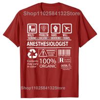 Funny Anesthesiologist Multitasking Job Graphic Tshirts Men Womens Fashion Casual Tshirt 100 Cotton Loose Anesthesia T Shirt XL gray