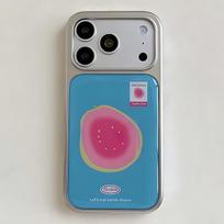 Vibrant Fruit Coconut & Guava Phone Case for iPhone 17 16e 16 15 14 13 12 11 Air Pro Max X XR XSMAX 8 7 Plus Luxury Clear Cover iPhone 11 blue