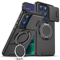 For Honor X7D Case Honor 400 Smart Cover Honor x7d 4G Magnetic Ring Armor Slide Camera Lens Case Magsafe Wireless Charge Cover Honor X7d black