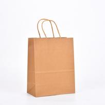 Custom Kraft Paper Tote with Handle - Catering, Clothing, and Gift Packaging Bag brown