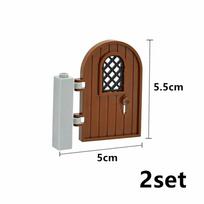 MOC City Friends House Parts Fence Stairs Ladder Gate Building Blocks Door Window Figures Garden Leduo DIY Accessories Bricks brown