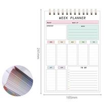 Weekly Plan 2026 Planner Notebook Daily Planner Reminder Schedule Journal A5 Planner Notepad Writing PU 2026 English Agenda Book white
