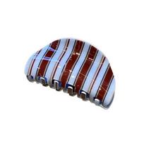 Striped Hair Claw Clip Strong Hold Ponytail Holder Hair Accessories For Women Office Travel Multiuse Daily Hair Holder 1 gray