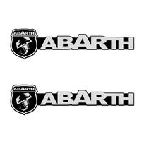 2/4Pcs 3D Aluminum Car Audio Speaker Decorate Badge Sticker for Abbas Abarth FIAT Punto 500 Tipo Stilo Palio Bravo Doblo Panda Ducato Abbas-2pcs white