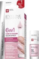 EVELINE Nail Therapy Professional Koncentruota Nagų Kondicionierius suteikiantis spalvą 6in1 Priežiūra&Spalva Salono Efektas - Rožinė