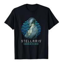 Stellaris Dolphin Graphic Tshirt Summer Oneck Cotton Unisexs Tshirts Unisex Streetwear Short Sleeve Casual Tops Print Tees S gray