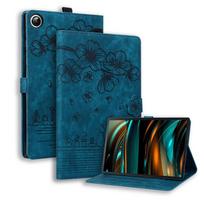 Samsung Galaxy Tab A9+ 11 Inch Case, Cute Cat Flower Design, Full Body Protective Cover for Business Use  Tab A9 8.7 inch 2023 X110 X115 tamsiai mėlyna spalva