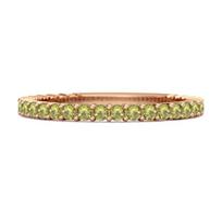 Peridot Eternity Band Ring -925 Sterling Silver Rose Gold Vermeil 9 rožinio aukso spalvos