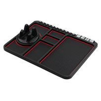 High Quality Car Phone Holder Silicone Pad Dash Mat Cell Phone Car Mount GPS Holder Cradle Dock For Phone - Desk Stand raudona