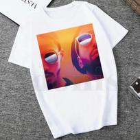 PNL Print Hip Hop Boys Girls Rap Le Monde Chico Short Sleeve Female Tops Tees Harajuku VintageT Shirts Women's T-shirt S balta