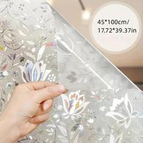 2026 Latest Models Elegant Tulip Design Anti-Privacy Window Film - Self-Adhesive, Glue-Free, Transparent Opaque Glass Sticker beige