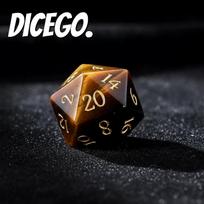 Natūralus Geltonasis Tigro Akies Brangakmenis DND Bėgimo Kauliukų Rinkinys Dungeons & Dragons Stalo Žaidimas Cthulubod's Gate 3 Single Tiger Eye D20 black