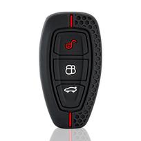 Car Key Pack For Ford St Line Fiesta Focus Mondeo Ecosport Kuga Edge Escape Metallic Silicone Car Key Fob Case Accessories black