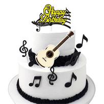 Namų tortas  Su gimtadieniu  Torto viršus Žvakė Kortelė Torto „Pasidaryk pats“ Dekoracijos Šventės reikmenys Happy Brithday black