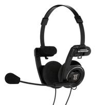 Koss Porta Pro Reversible Communication Electret Foldable TRRS Black On-Ear Headset, Flexible, Hands-Free, Microphone, Design, Wired, 3.5mm Plug, juoda