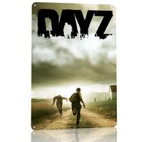 DayZ Game Metal Poster Customized Wall Art Retro Vintage Metal Signs for Man Cave Office Decor Room Custom Plate House Wand Deko 20x30cm（7.8x11.8inch） beige