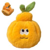 Kūrybinga citrusinių mandarinų lėlė Mielas kirmėliukas Oranžinis pliušinis žaislas Minkštas vaisių kimštas žaislas Dovana vaikams Draugams Namų dekoras yellow