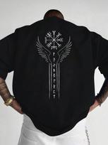 Viking Norse Rune Compass Print on Premium 100 Cotton Unisexs T Shirt Perfect for Summer Edgy Streetwear 3XL black