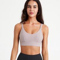 High Impact Shockproof Gathered Sports Bra For Women S violetinė