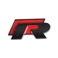 3D Car Front Grille Trunk Emblem Sticker For R Rline Logo Badge Stickers Volkswagen Polo Passat Golf Jetta Polo Touran CC T-ROC ZK7 black