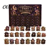 Halloween Countdown Calendar Advent 2026, 24 Day with Mini Figurines, Miniature Witch Figures Collectible Fairy Toy Set for Kids Adults, Party Favors