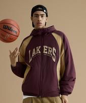 Nba Lal Raglan Color Block Padded Jumper (N254Jp114P) Burgundy Burgundy_L black