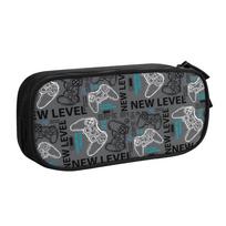 New  Gaming Controller Pencil Cases  Pencil Pouch Pen Box for Girls Boys Big Capacity Bag School Supplies Cosmetic Stationery 21x10.5x5cm gray