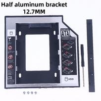 1 Set 2.5  Ssd Cd Dvd To Hdd Case Enclosure Cd-Rom Odd Optibay Plastic Aluminum Universal 9.5/12.7Mm Sata 3.0 2Nd Hdd Caddy Plastic Aluminum B black
