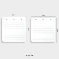 Pocket-Sized Loose-Leaf Leather Notebook - Portable Daily Journal No Specific Size white