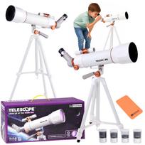 Vaikiškas teleskopas su 107 cm trikoju, 4 okuliarais ir ieškikliu ES0029