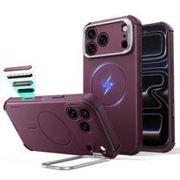 ESR CYBER TOUGH DĖKLAS SU STOVU IR MagSafe iPhone 17 PRO MAX / 18 PRO MAX TAMSIAI BORDO SPALVOS