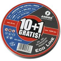 ANDRE PJOVIMO DISKAS METALUI 125 x 1,0mm METAL/INOX ECO LINE DĖŽUTĖ /10vnt. +1 NEMOKAMAI