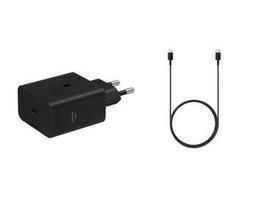 EP-T6010NBE + EP-DA705BBE Samsung USB-C 60W Travel Charger + USB-C/USB-C Data Cable 3A juodos spalvos (OOB Bulk)