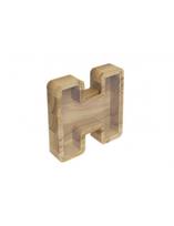 Vidutinė medinė taupyklė raidė „H“ (26 cm)