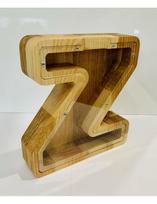Vidutinė medinė taupyklė raidė „Z“ (26 cm)