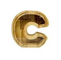 Vidutinė medinė taupyklė raidė „C“ (26 cm)