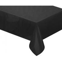 Matinė juoda staltiesė 137 x 182 cm – juoda stalo dekoracija gimtadieniui ir šventėms