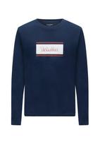 JACK & JONES Marškinėliai 'JJBUSTER' tamsiai mėlyna / rūdžių raudona / balta