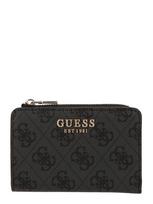GUESS Piniginė 'LAUREL II SLG ZIP ARND CRD CSE' grafito / juoda