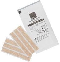 ABENA pleistras 100x12 mm, rudas, 2 lakštai po 3 juosteles, be latekso, sterilus