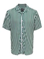 Only & Sons Marškiniai 'Wayne' tamsiai žalia / balta