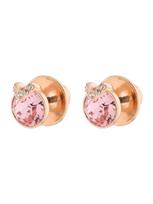 Swarovski Auskarai rožinio aukso spalva / rožinė / skaidri spalva