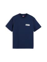 Tommy Jeans Marškinėliai tamsiai mėlyna / šokolado spalva / žalia / balta